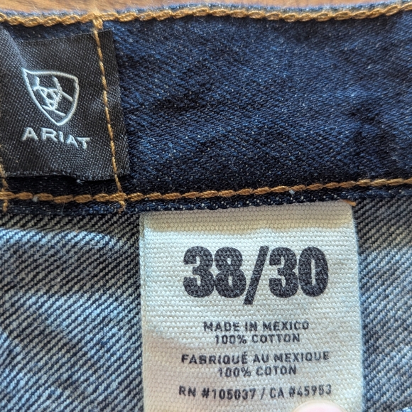 Ariat‎ Relaxed Fit Classic Indigo Straight-Leg Men's Jeans 38/30 - Picture 6 of 8